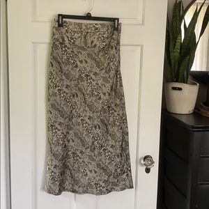 Free People midi snake print skirt